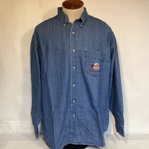Men’s Hard Rock Cafe Nassau Bahamas denim shirt size XXL